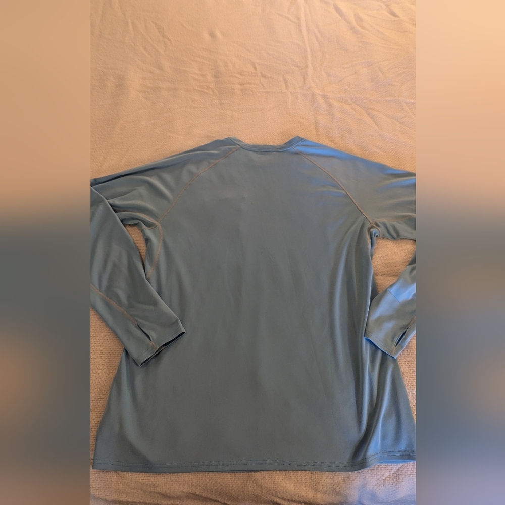 Patagonia Active Sport Long Sleeve Blue Shirt Men’s Large Lightweight Small Snag